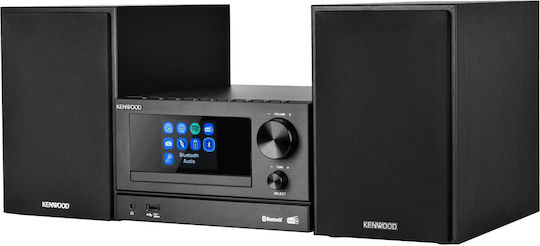 Kenwood Ηχοσύστημα 2.0 M-7000S M-7000S-S 60W με CD / Digital Media Player, WiFi και Bluetooth Ασημί