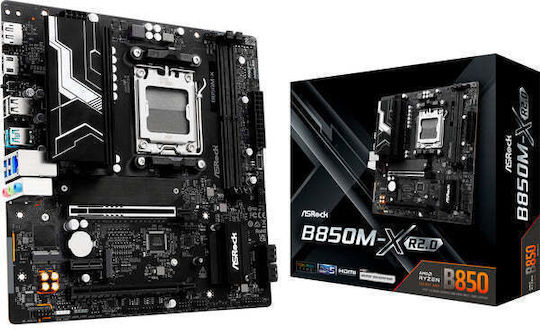 ASRock B850M-X rev. 2.0 Дънна платка Micro ATX с AMD AM5 Сокет