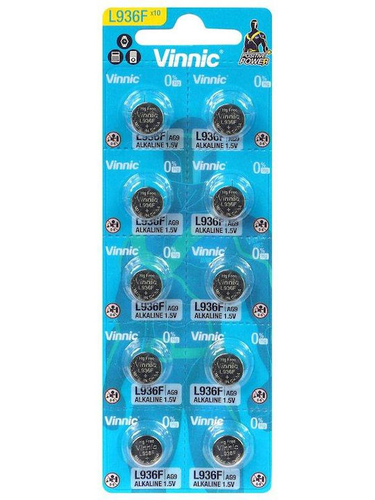 Vinnic AG9/L936F Alkaline Watch Battery LR45 1.5V 1pcs
