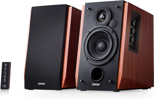 Edifier R1700BT Αυτοενισχυόμενα Ηχεία με Bluetooth 66W (Ζεύγος) Καφέ