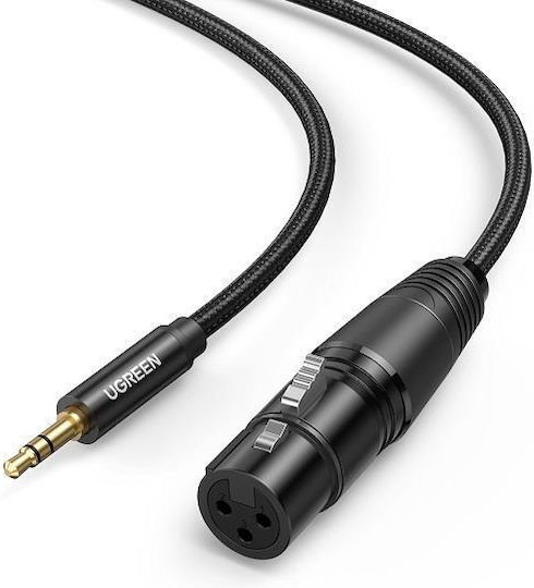 Ugreen AV182 Cable XLR Female - 3.5mm Male Black 1m 20763