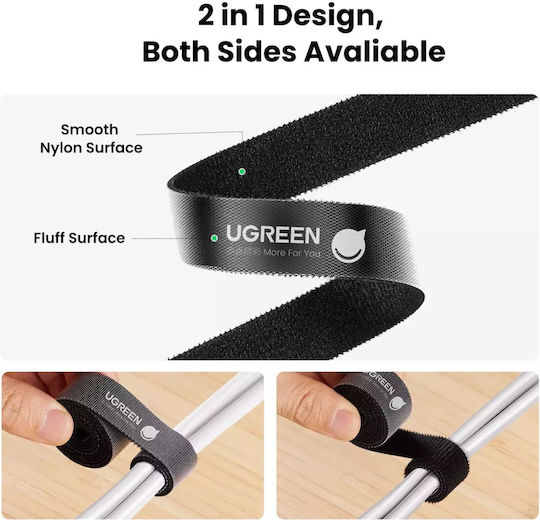 Ugreen Cable Tie Plastic 2000mmx20mm in Black Colour 1 Piece 40354