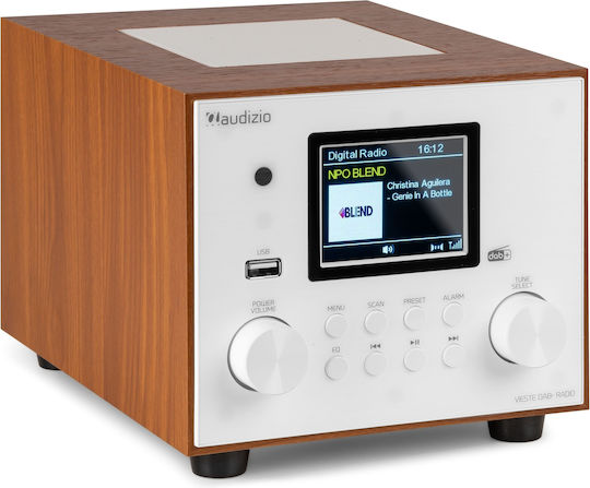 Audizio Vieste Επιτραπέζιο Ραδιόφωνο Ρεύματος DAB+ με Bluetooth και USB Λευκό