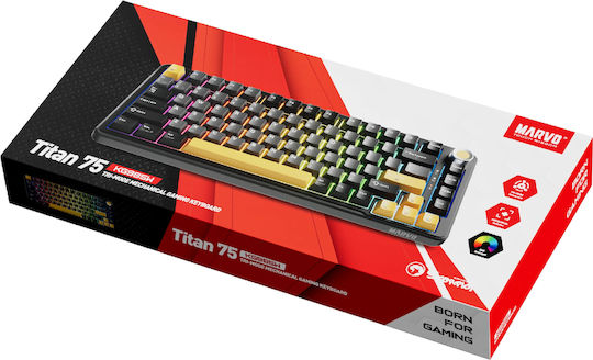 Marvo Titan 75 Ασύρματο Gaming Μηχανικό Πληκτρολόγιο 75% με RGB φωτισμό (Αγγλικό US)
