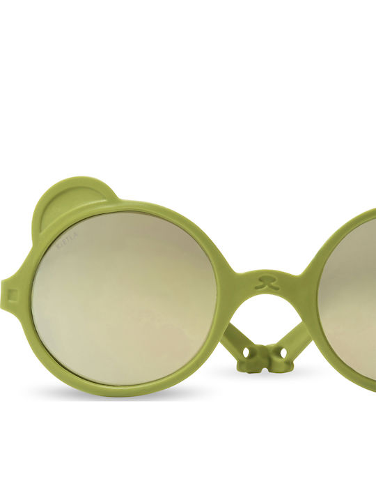 KiETLA Ourson Unbreakable Baby Sunglasses with Polarized Mirror Lens Green for 0-1 Year