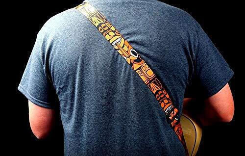 Ortega Nylon Ukulele Straps Motif Gurt für Ukulele Mehrfarbig