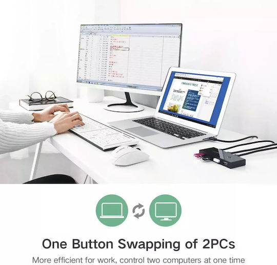 Ugreen Sharing Box Hub 4 Ports USB 2.0 with USB-A Connection