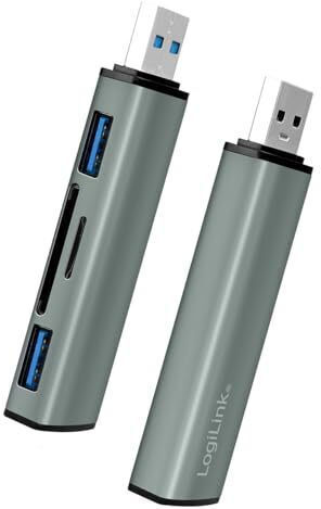 LogiLink Hub 2 Porturi USB 3.2 Cu Conectare USB-A Gri