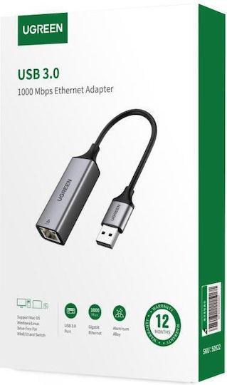 Ugreen 50922 USB Network Adapter with Wired Gigabit Ethernet Connection