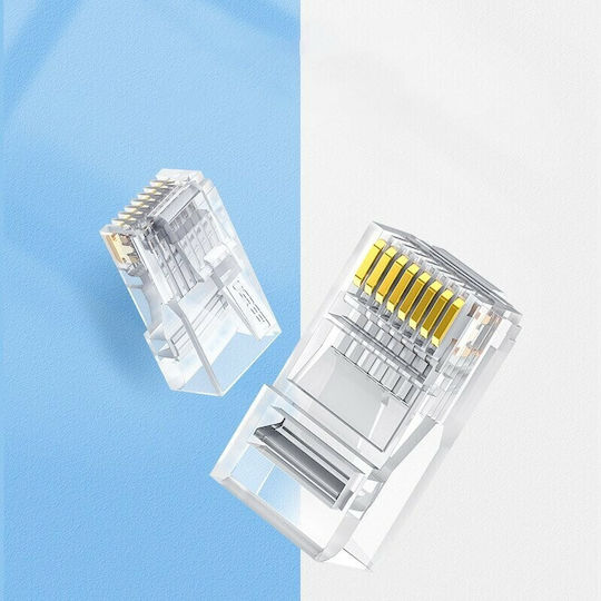 Ugreen Plug RJ-45 Male 100pcs Transparent 60558
