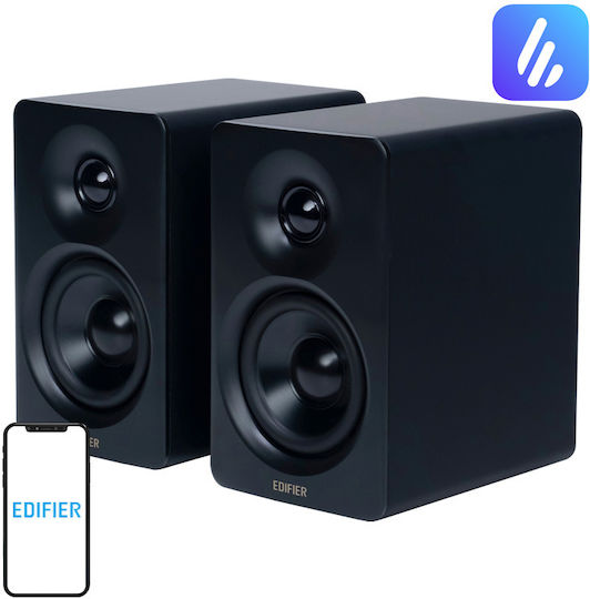 Edifier M60 Безжични компютърни тонколони Компютърни тонколони 2.0 с Bluetooth и мощност 30W в Черен цвят
