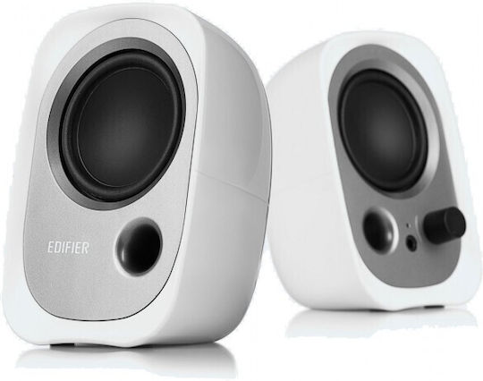 Edifier R12U Ηχεία Υπολογιστή 2.0 με Ισχύ 4W σε Λευκό Χρώμα