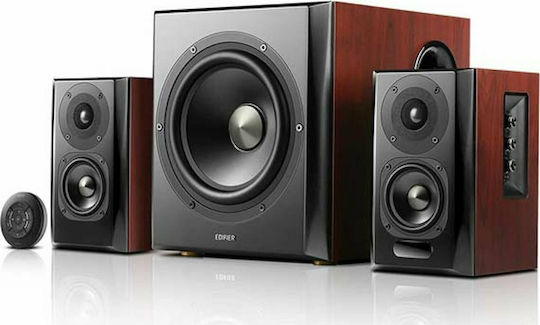 Edifier S350DB Компютърни тонколони 2.1 с Bluetooth и мощност 150W в Кафяв цвят