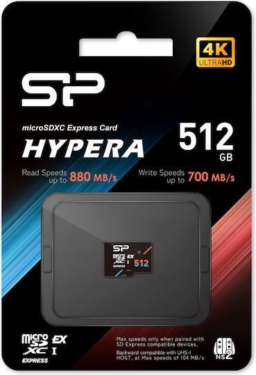 Silicon Power MicroSDXC 512GB Клас 10 880MB/s