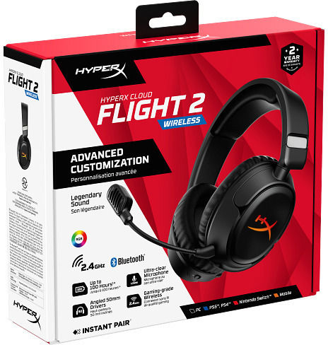 HP Cloud Flight 2 Drahtlos Über Ohr Gaming-Headset mit Konnektivität Bluetooth / USB