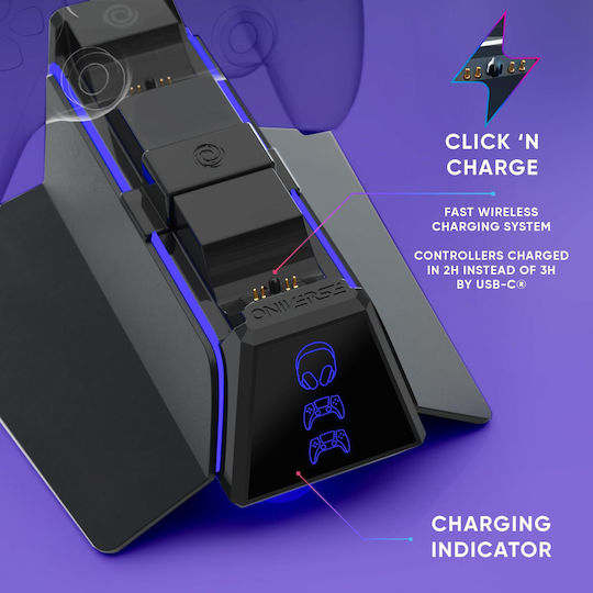 Oniverse Ps5 Fast Charging Station Black Playstation 5