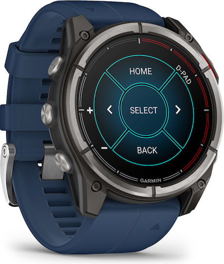 Garmin quatix 8 Titanium Αδιάβροχο Smartwatch με Παλμογράφο