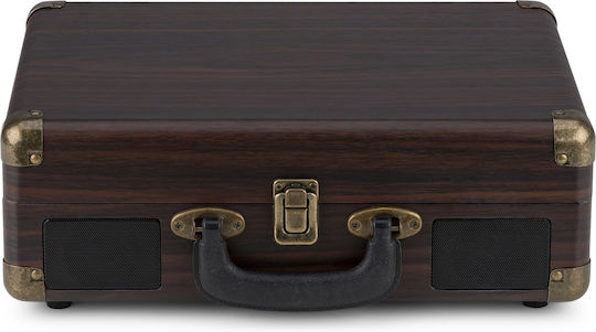 Audizio RP116DW Suitcase Turntables with Preamp and Built-in Speakers Brown