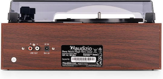 Audizio Reno 102.084 Πικάπ με Belt Drive, Προενίσχυση και Ενσωματωμένα Ηχεία Καφέ