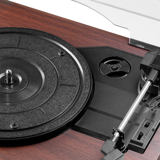 Audizio Reno 102.084 Πικάπ με Belt Drive, Προενίσχυση και Ενσωματωμένα Ηχεία Καφέ