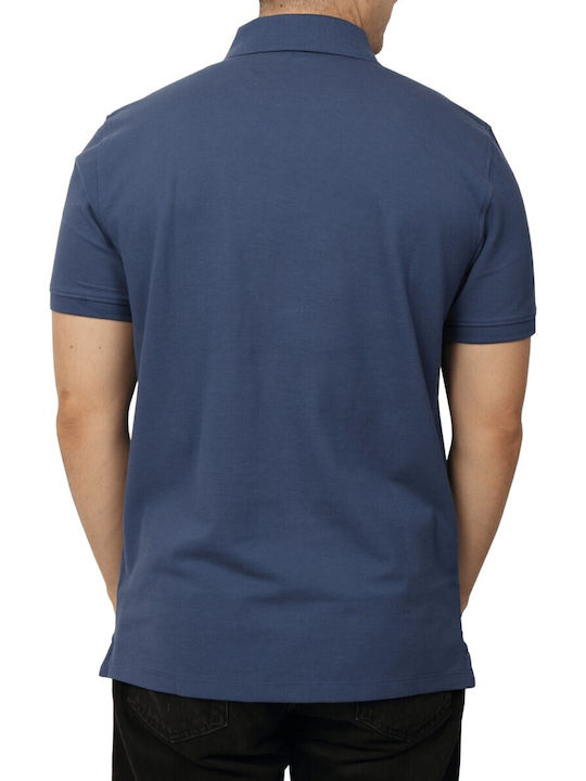Polo Kurzarm Bluse Blau