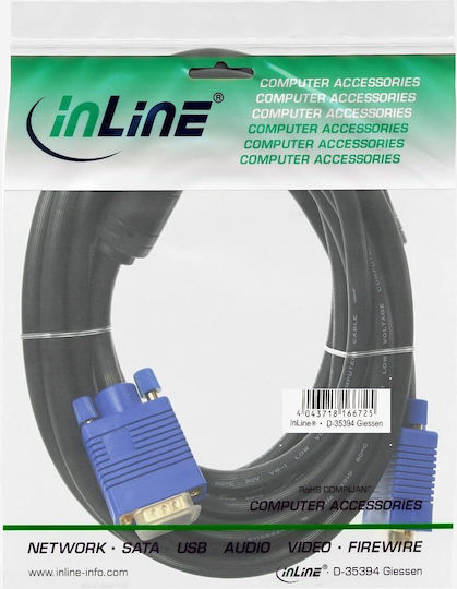 InLine Kabel VGA-Stecker - VGA-Stecker Schwarz 5m (17718S)