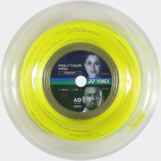 Yonex Tennis-Saiten Gelb 200m, Ø1.25mm