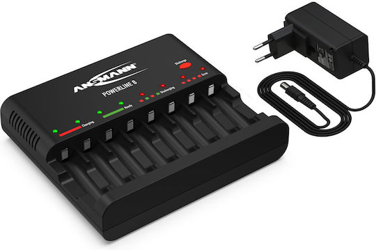Ansmann Powerline 8 Încărcător 8 Baterii Ni-Cd/Ni-MH Dimensiune AA/AAA