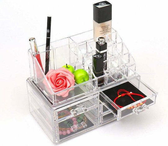 SPV Kosmetik Organizer mit Schubladen & Trennzeichen Transparent