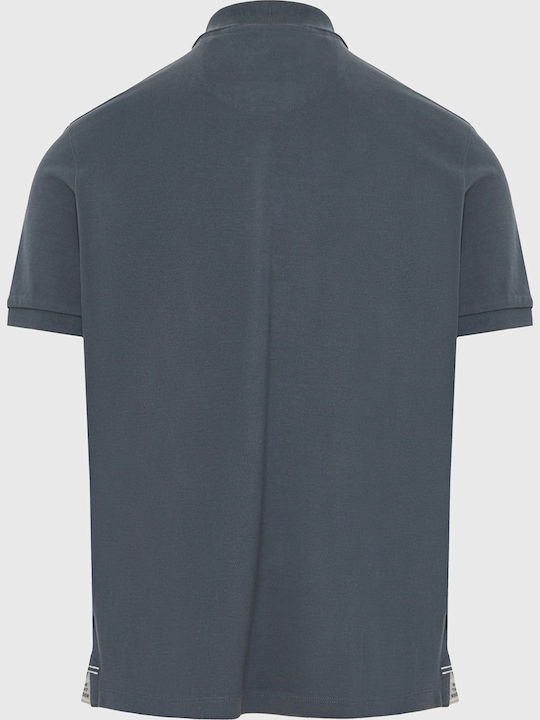 Polo Kurzarm Herrenbluse Grau