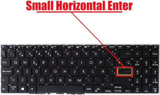 Spanish Laptop Keyboard Asus Vivobook 15 S533 X513 M513 M5600ia S15 S533ua S533ea M513u M513ua M513ia X513ea X513ep X513eq 90nb0sg4-r31fr0 ES Without Frame Black Code 40878es