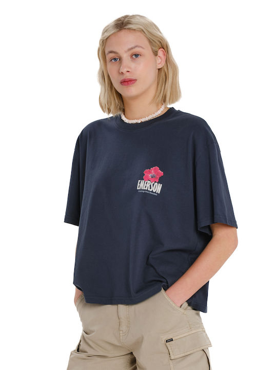 Women's T-shirt Floral Blue