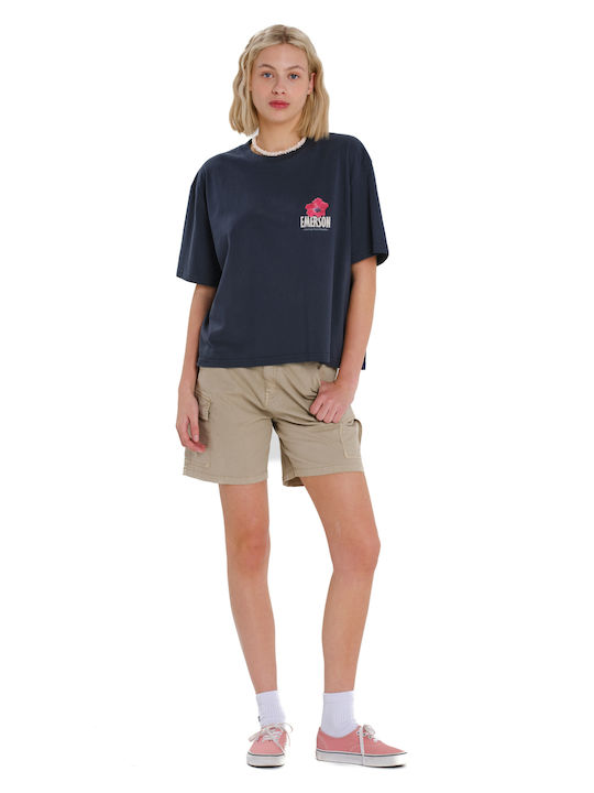 Women's T-shirt Floral Blue