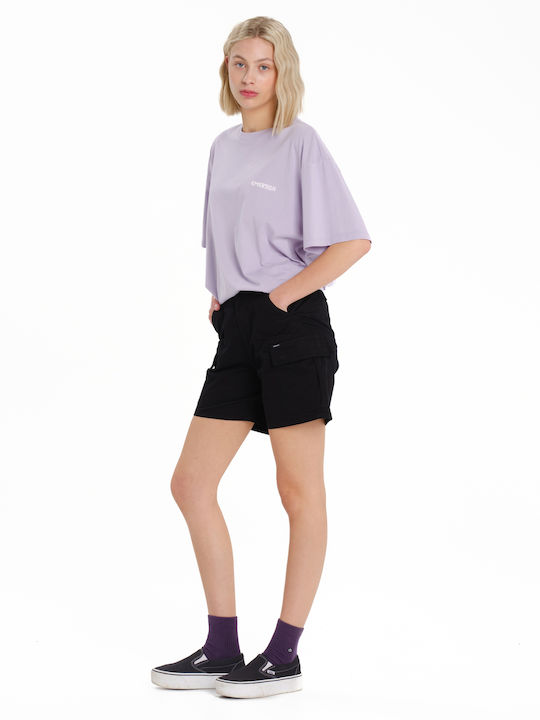 Γυναικείο Oversized T-shirt Λιλά