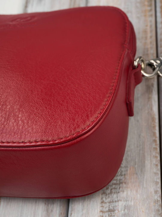 Leather Women's Shoulder Bag Red
