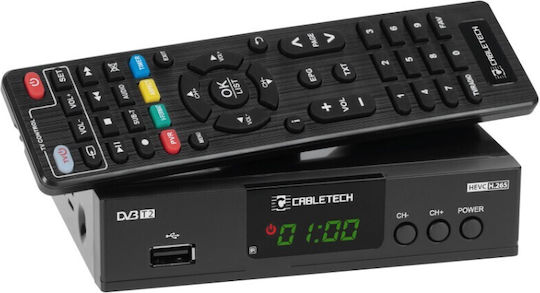 Cabletech Dvb-t2 H.265 Hevc URZ0338 Ψηφιακός Δέκτης Mpeg-4 Σύνδεση HDMI