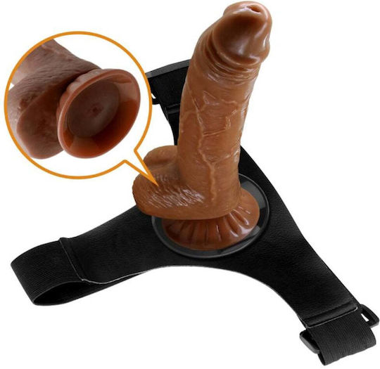 Dildo Realistc Strap-on Cu Veni Proeminente Detasabil Fără Bpa Rezistent La Apă Stimulare Plăceri Unice Ușor De Curățat 20 X 4.4 Cm Nude Maro