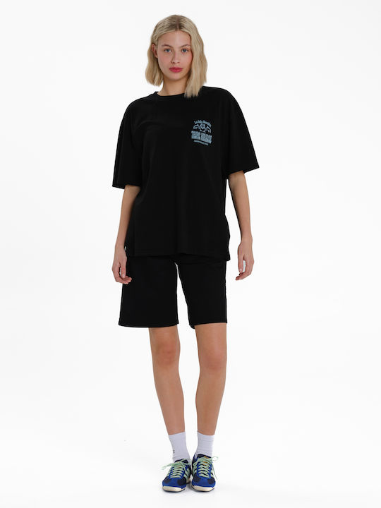 Women's Oversized Sports T-shirt Black