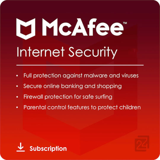 McAfee Internet Security 2022 Unlimited Users für 10 Geräte und 1 Jahr Nutzung (Elektronische Lizenz)