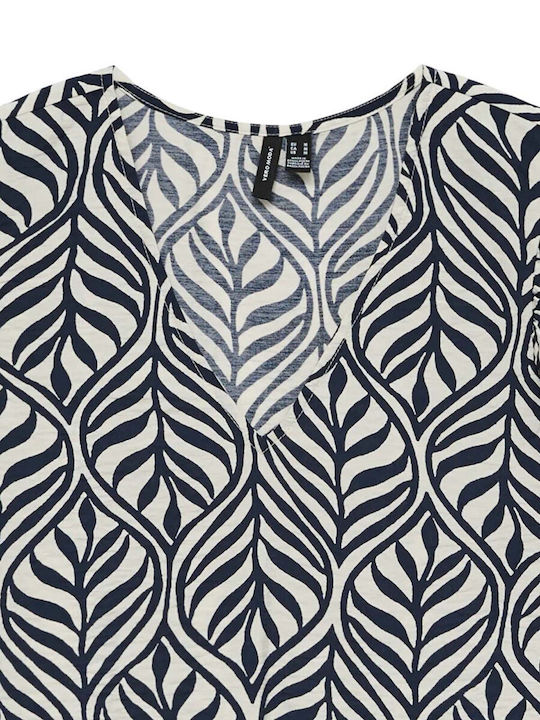 Vero Moda Josie Damen Bluse Ärmellos mit V-Ausschnitt Blau