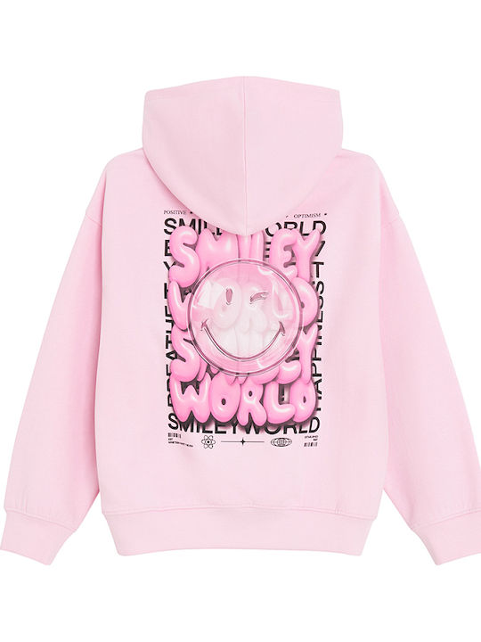 Kids Sweatshirt with Pink Hood