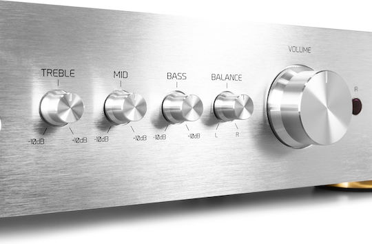 Audizio AD420A Integrierter Hi-Fi-Verstärker Stereo 110.114 Silber