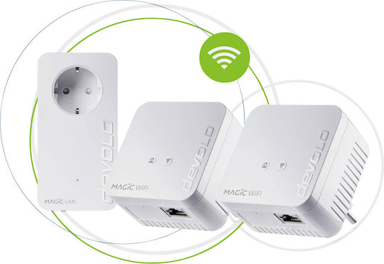 Devolo Magic 1 Powerline Triple Kit Wi‑Fi 4 and Ethernet Port
