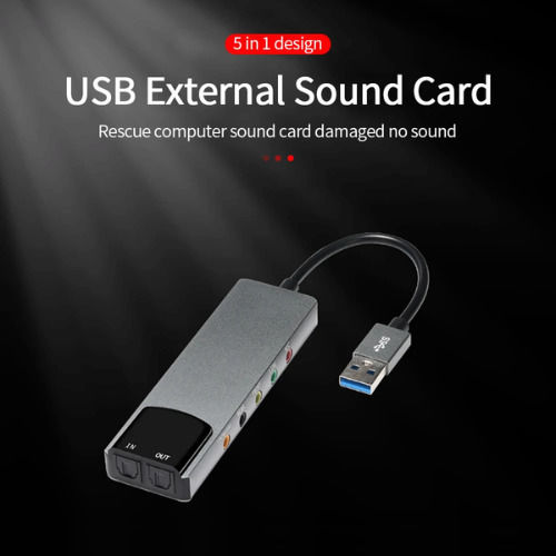 UGREEN Externe USB Geluidskaart voor 3.5 mm Jack Zwart