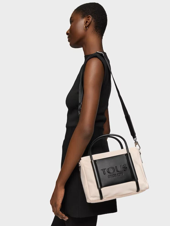 City Damen Schultertasche in Creme