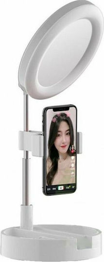 Factory Мини G3 LED Ринг Лампа 16см 3500 - 6000K с Пръстенова Светлина и Пръстенови Светлини Черен