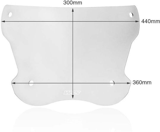 WRS Transparentes Visier Motorrad Sport für Honda SH 150 / SH 350 ABS 2020-2022 HO050T