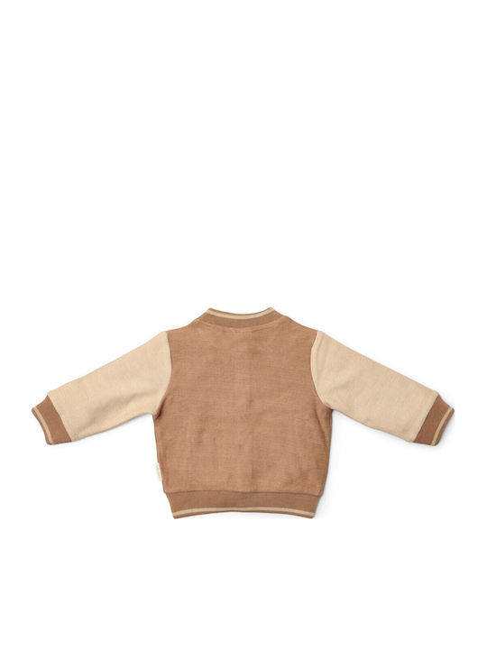 Kinder-Strickjacke Braun Taupe