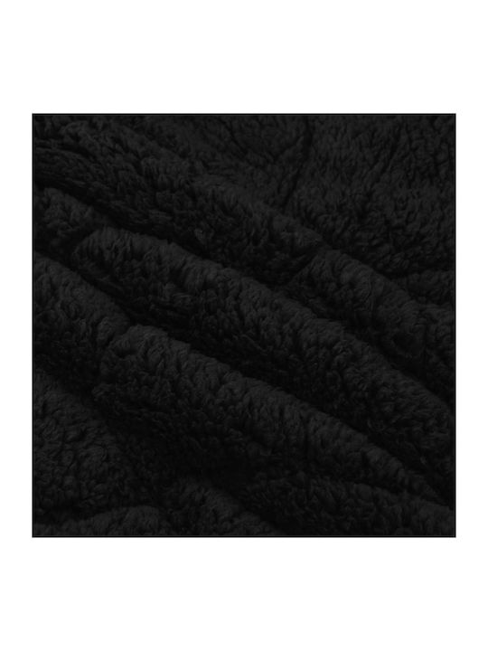 vidaXL Decke Vlies Einzeln 155x220cm Schwarz
