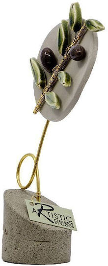 Rozos Keramics 17-555 Ceramic Handmade Olive Decorative Piece 3x15